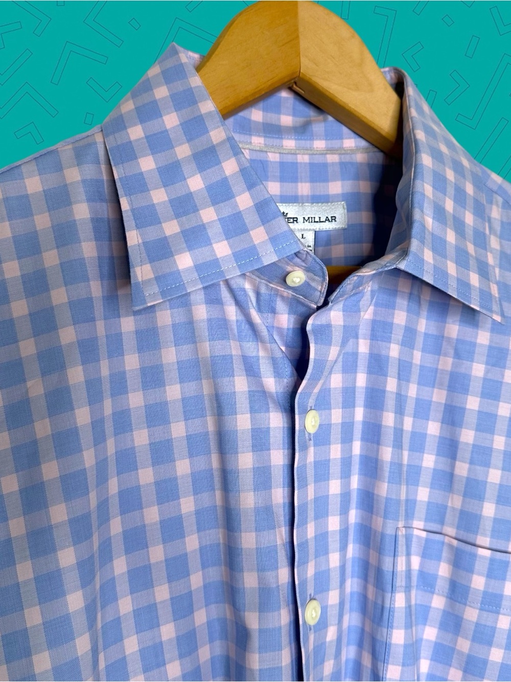 Peter Millar Button Down Plaid Shirt